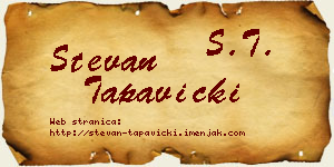 Stevan Tapavički vizit kartica